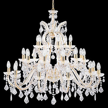 30 Light Marie Therese 3 Tier Crystal Chandelier
