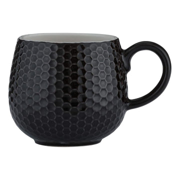 Mason Cash 350ml Embossed Honeycomb Black Mug