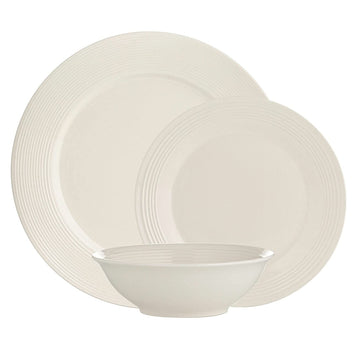 Price & Kensington Metro 12Pc White Stoneware Dinner Set