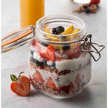 6Pcs Kilner 1L Clip Top Glass Storage Jars