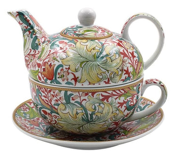 Golden Lily Tea for One Set Ceramic
