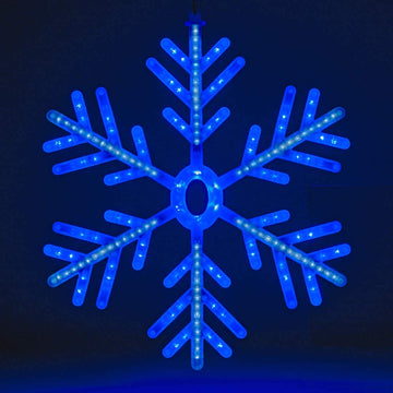 60cm Indoor Outdoor Blue And White LED Snowflake Christmas Decoration