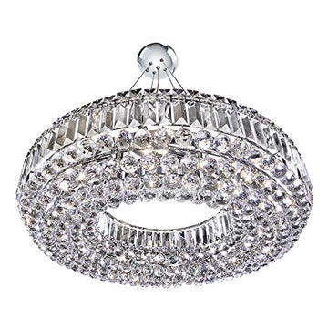 Vesuvius 10 Light Chrome Clear Coffin & Ball Drops Pendant