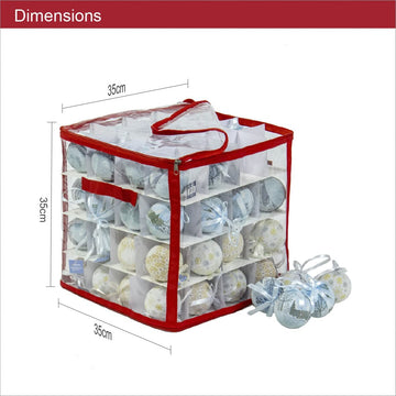 64 Baubles Christmas Tree Decoration Storage Box