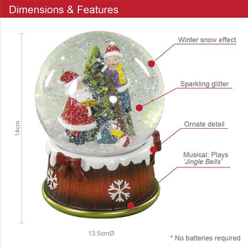 Wind Up Musical Santa Claus Snow Globe