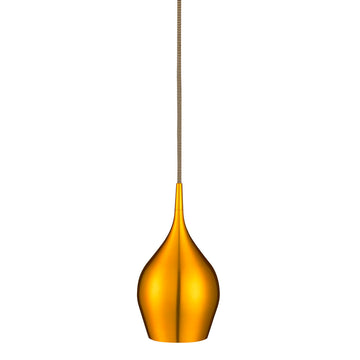 Vibrant Gold Aluminium Bell Pendant