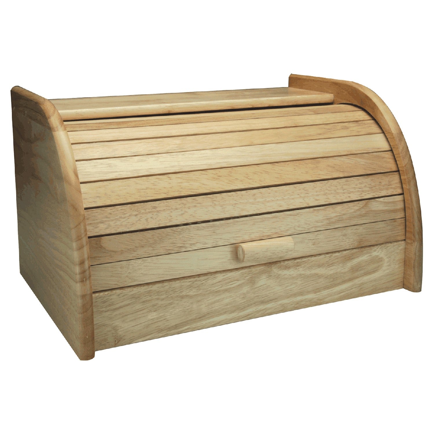 Loaf Bread Rubberwood Roll Top Biscuit Bin