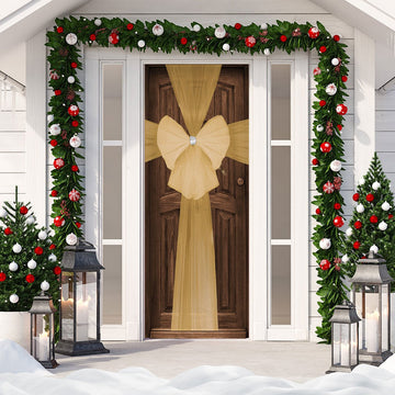 Delux Luxury Beige Full Door Bow Christmas Decoration