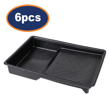 6Pcs 10 Inches Black Plastic Paint Tray