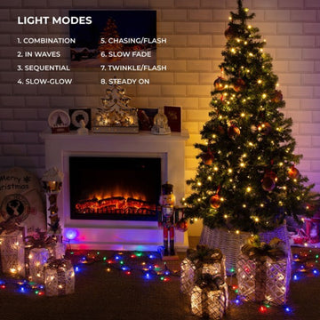 100 Ultra Bright LED Timer Warm Christmas Fairy Lights