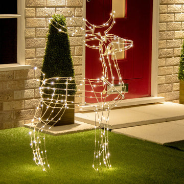 Xmas Lightup Deer Decoration Outdoor Standing Reindeer