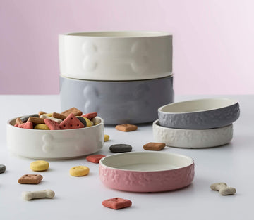Mason Cash 20cm Grey Stoneware Bowl Pet Feeding Plate