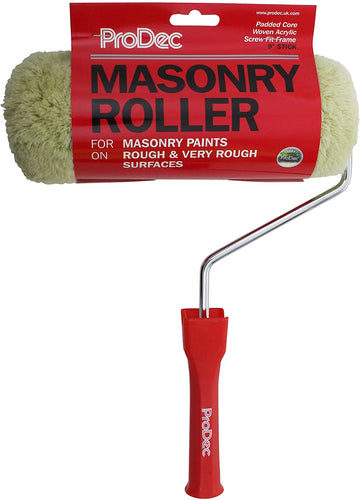 9 Inch Masonry Padded Brickwork Rendering Roller and Frame