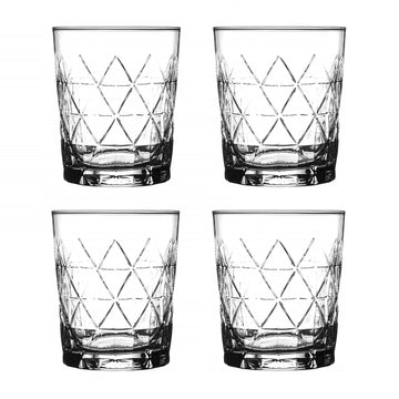 Set Of 4 Entertain Rum Whisky Drinking Glass