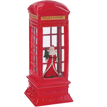 Christmas Santa In Telephone Booth Box LED Light