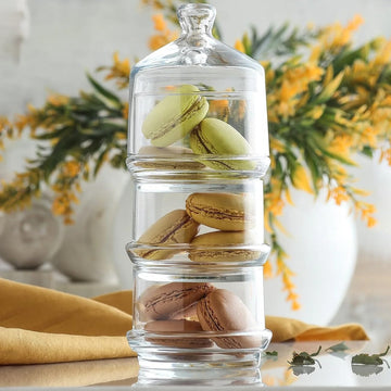 3-Tier Stackable Food Glass Jar