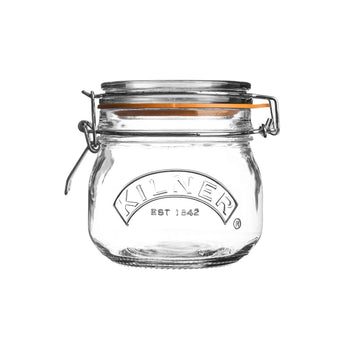 3Pcs Kilner 500ml Round Cliptop Airtight Glass Storage Jars
