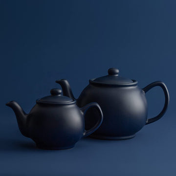 Price & Kensington Matte Blue Stoneware 2 Cup Teapot