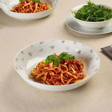 4Pcs Sabichi Porcelain Heart Design Bowls
