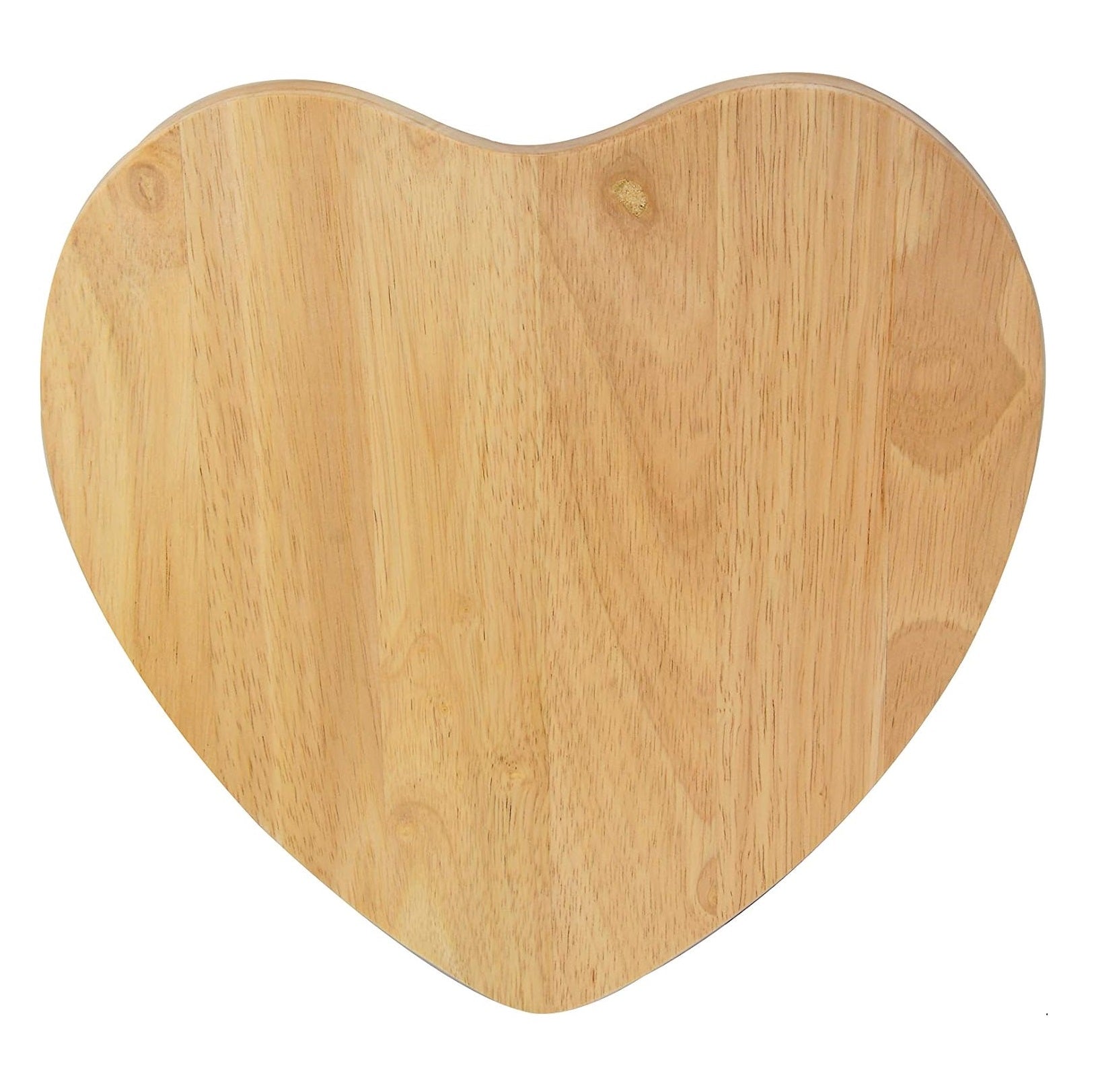 28cm Heart Shaped Hevea Wood Chopping Board