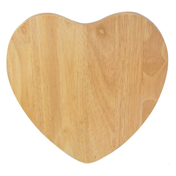 28cm Heart Shaped Hevea Wood Chopping Board