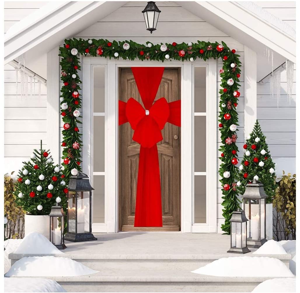 Delux Luxury Silver Full Door Bow Christmas Decoration