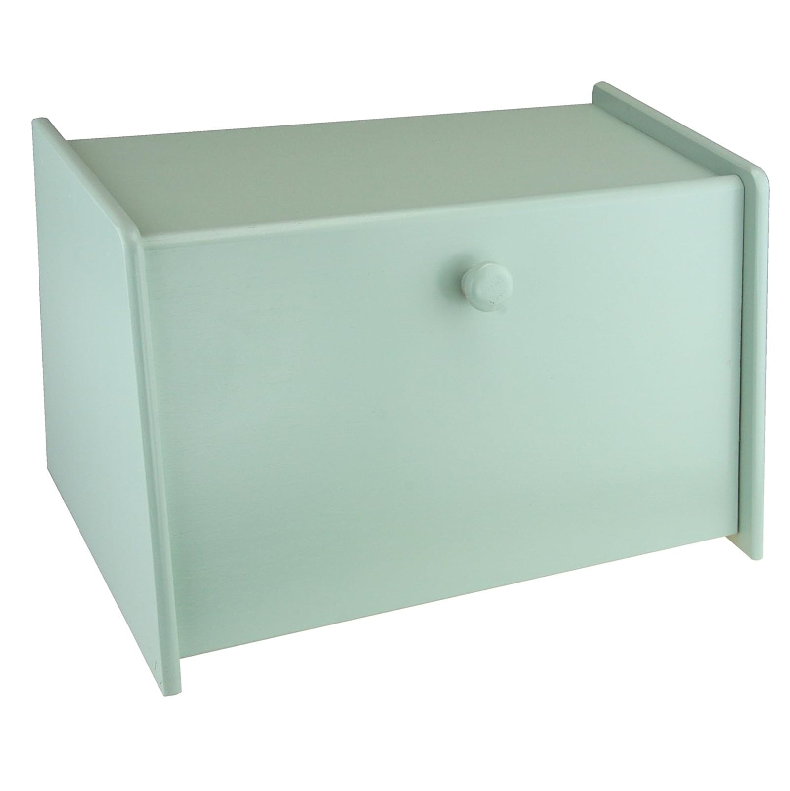 Mint Green Kitchen Rubberwood Wooden Bread Bin