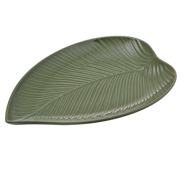 In The Forest Stoneware Small Leaf Shaped Platter