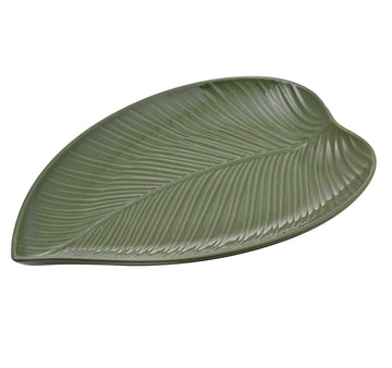 In The Forest Stoneware Large Leaf Shaped Platter