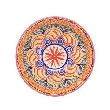 13cm Red Ceramic Tuscany Bohemian Design Bowl