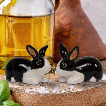 Ceramic Rabbits Salt & Pepper Shakers