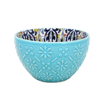 12cm Blue Ceramic Tuscany Bohemian Design Bowl