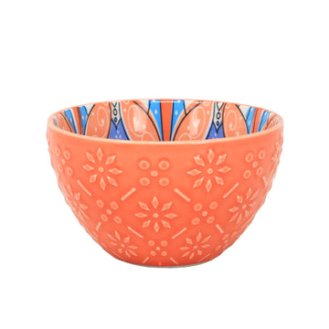 320ml 12cm Orange Bohemian Tuscany Design Ceramic Bowl