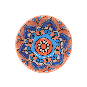 12cm Orange Ceramic Tuscany Bohemian Design Bowl