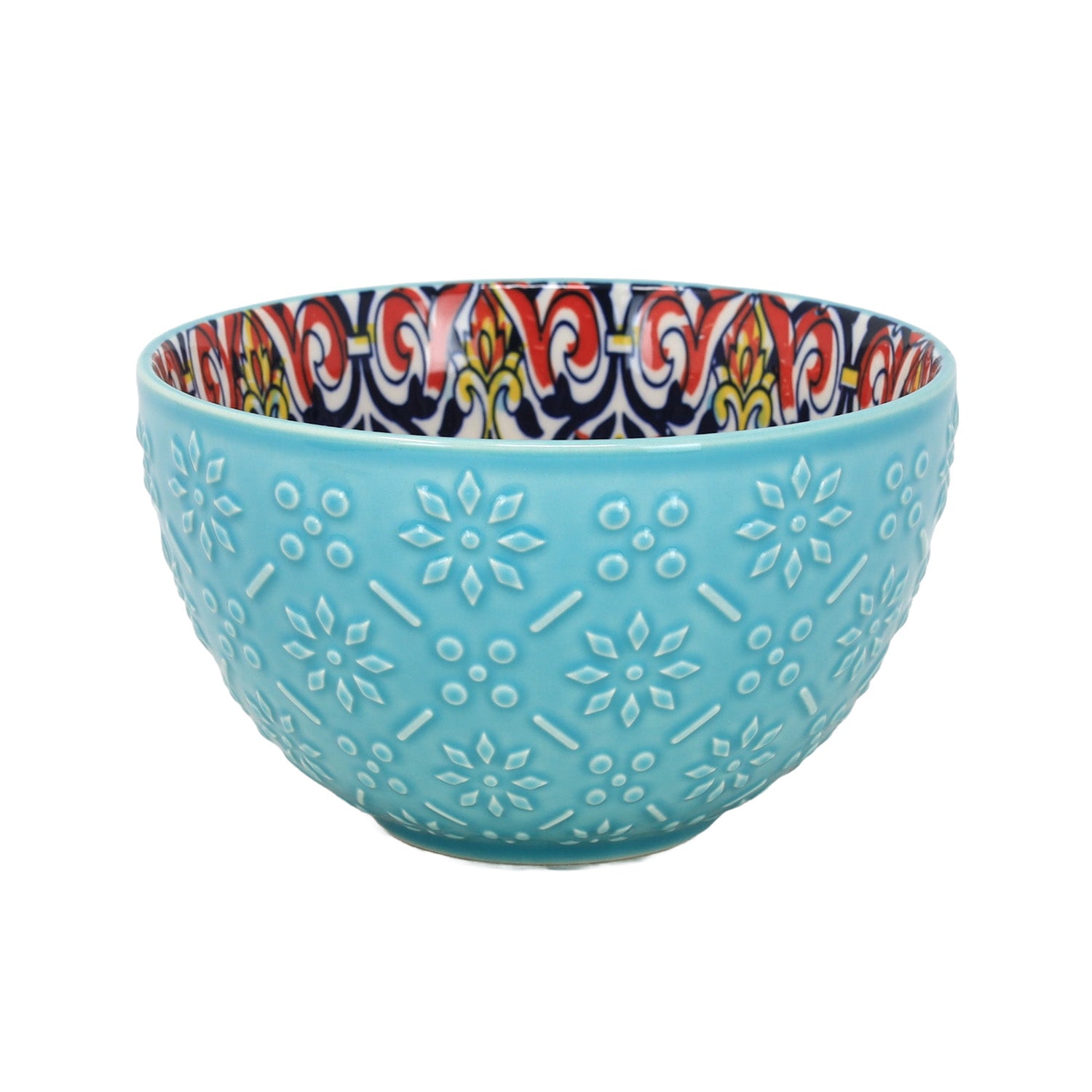 13cm Blue Ceramic Tuscany Bohemian Design Bowl