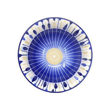 Blue Soup Bowl Ceramic Dessert Dish Rustic 12cm