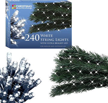 240 Ultra Bright White LED Xmas Indoor Outdoor Decor Lights