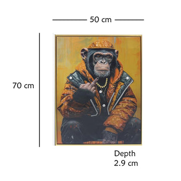 Wall Art Print Chimp Life Hanging Canvas