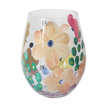 Butterflies & Busy Lizze by Lynsey Johnstone Stemless Glass