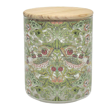 Medium William Morris Strawberry Thief Glass Canister