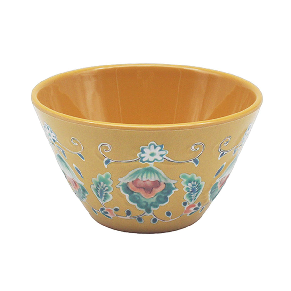 14cm Yellow Melamine Tuscany Bohemian Design Soup Bowl