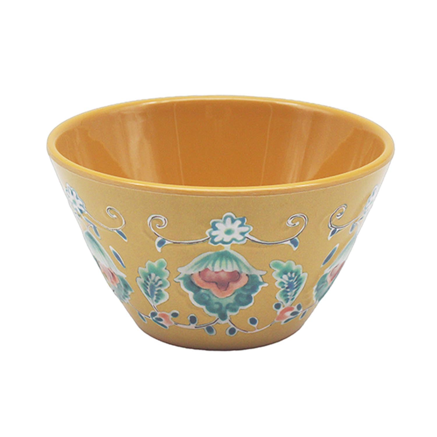 14cm Yellow Melamine Tuscany Bohemian Design Soup Bowl