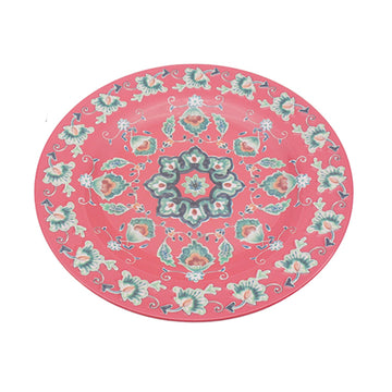 28cm Red Melamine Tuscany Bohemian Design Plate