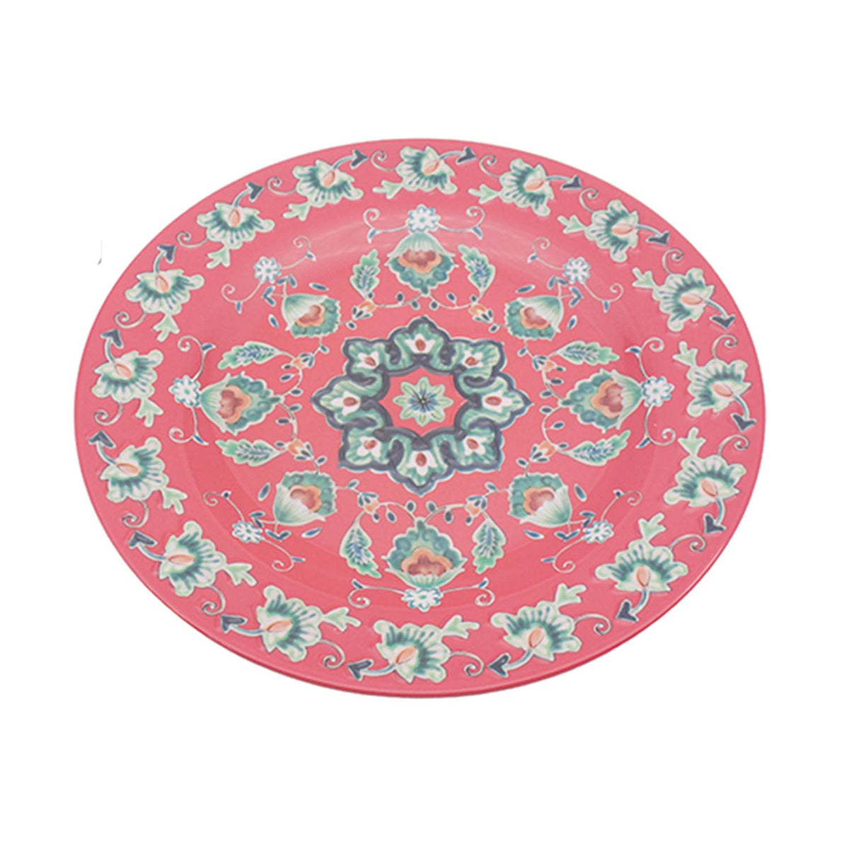 28cm Red Melamine Tuscany Bohemian Design Plate