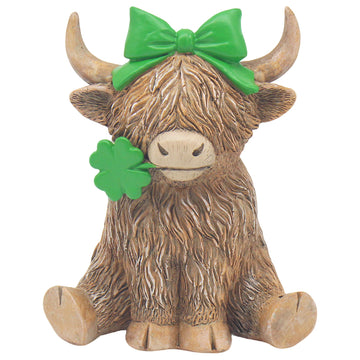 Highland Cow Lucky Girl Figurine