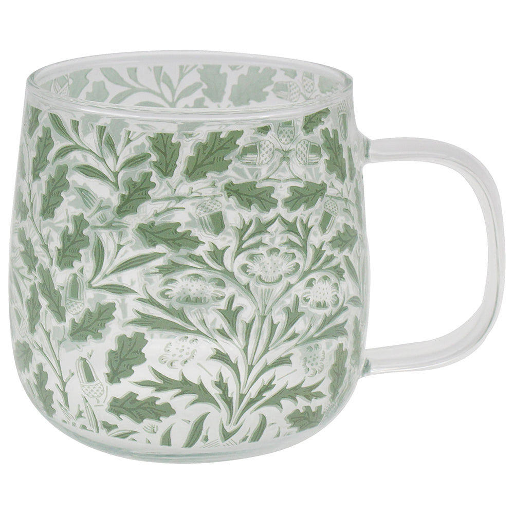 William Morris Acorn Glass Mug