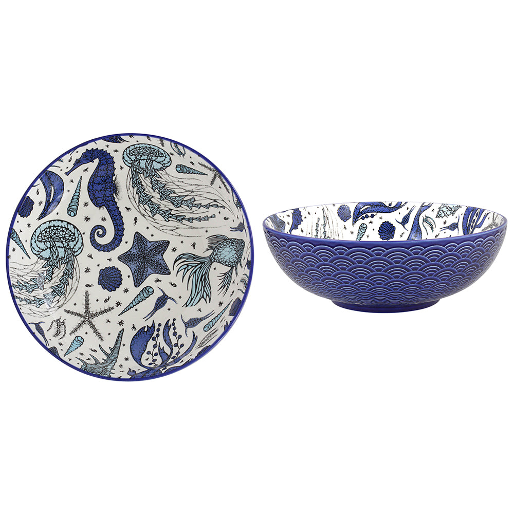 22cm Sea Life Ceramic Bowl