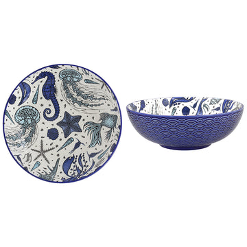 22cm Sea Life Ceramic Bowl