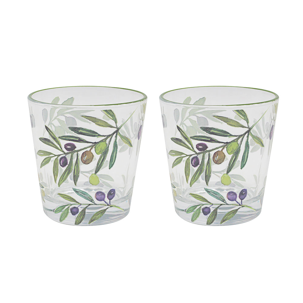 2Pcs Olive Grove Drinking Glasses