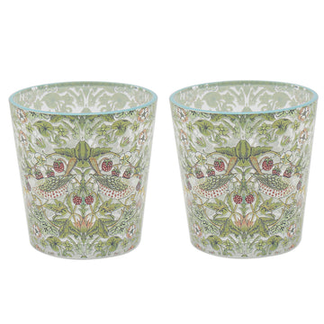 2Pcs William Morris Strawberry Thief Drinking Glasses Set